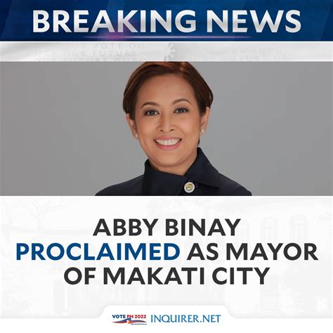 makati election results 2022|Abby Binay on her way to third term as Makati city mayor.